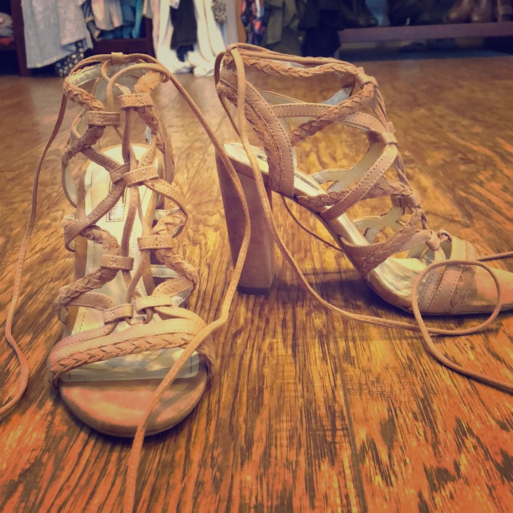 Bcbg lace up heels